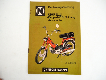 Neckermann Garelli Duoped 40SL 2 Gang Automatik Bedienungsanleitung 1976