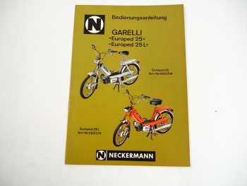 Neckermann Garelli Europed 25 25L Mofa Bedienungsanleitung 1976