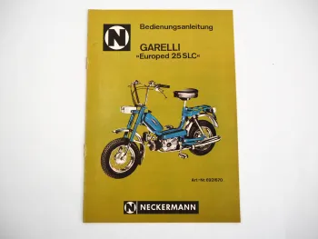 Neckermann Garelli Europed 25 SLC Mofa Bedienungsanleitung 1975