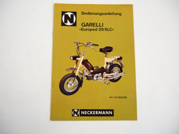 Neckermann Garelli Europed 25 SLC Mofa Bedienungsanleitung 1976