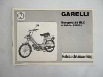 Neckermann Garelli Europed 25NLX Bedienungsanleitung 1983