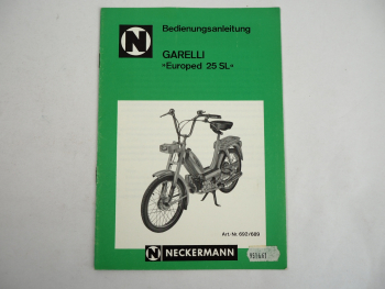 Neckermann Garelli Europed 25SL Bedienungsanleitung 1972