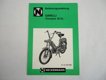 Neckermann Garelli Europed 25SL Bedienungsanleitung 1973
