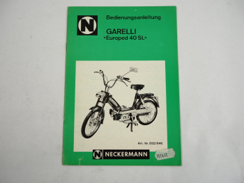 Neckermann Garelli Europed 40SL Bedienungsanleitung 1973