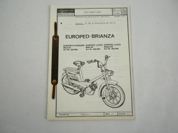 Neckermann Garelli Europed Brianza 25 40 Bj 1972 Ersatzteilliste