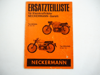 Neckermann Garelli Monza Rekord Ersatzteilliste 1968