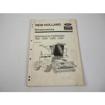 New Holland 1905 2205 2305 2405 Feldhäcksler Betriebsanleitung 1992