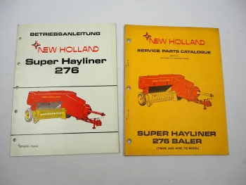 New Holland 276 Super Hayliner Presse Betriebsanleitung Ersatzteilliste 1971