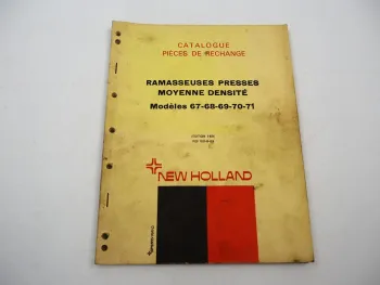 New Holland 67 68 69 70 71 Ramasseuses Presses Catalogue pieces de rechange
