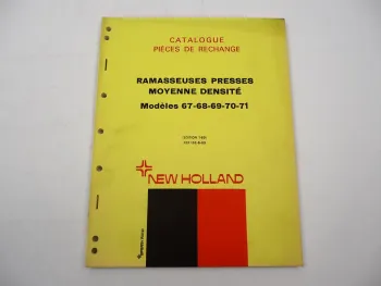 New Holland 67 68 69 70 71 Ramasseuses Presses Catalogue pieces de rechange 69
