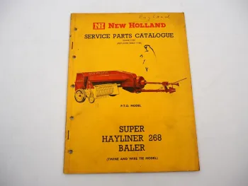 New Holland Super Hayliner 268 Ballenpresse Parts List Ersatzteilliste 11/1967