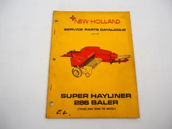 New Holland Super Hayliner 286 Baler Presse Parts List Ersatzteilliste 1970