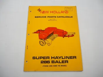 New Holland Super Hayliner 286 Baler Presse Parts List Ersatzteilliste 1973