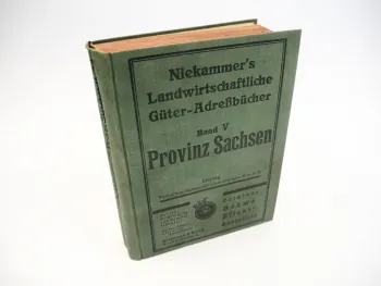 Niekammers Landwirtschaftliches Adressbuch Bd. V Provinz Sachsen 1929
