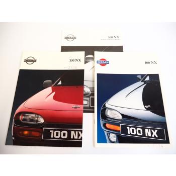 Nissan 100NX PKW 3x Prospekt 1991/92