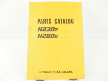 Nissan Kizai N230-2 N260-2 Excavator Parts Catalog Spare Parts List Jan. 1989