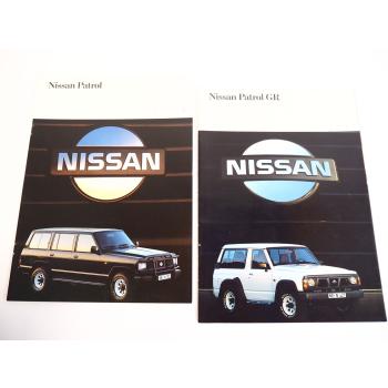 Nissan Patrol und Patrol GR PKW 2x Prospekt 1990