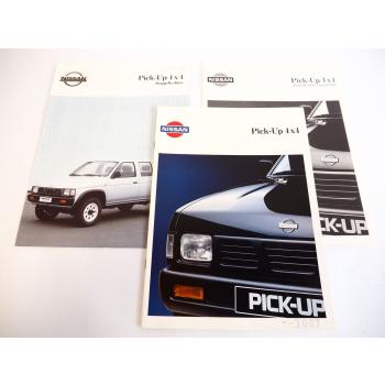 Nissan Pick Up 4x4 Doppelkabine PKW 3x Prospekt 1992/93