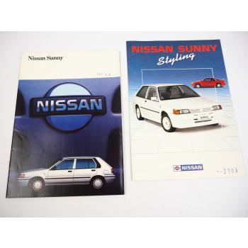 Nissan Sunny PKW 2x Prospekt 1990