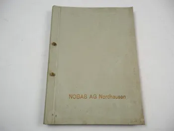 Nobas UB 1233 Hydraulischer Universalbagger Ersatzteilliste Ersatzteilkatalog