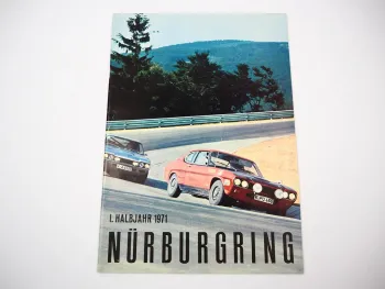 Nürburgring 1. Halbjahr 1971 Motorsport Motorrad Autorennen Broschüre Zeitschrift