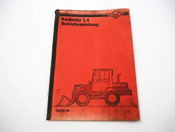 O&K L4 Radlader Betriebsanleitung Bedienungsanleitung Wartung 1990er Jahre