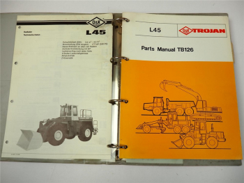 O&K L45 Trojan Manual Spare parts List Ersatzteilliste Schaltplan in englisch