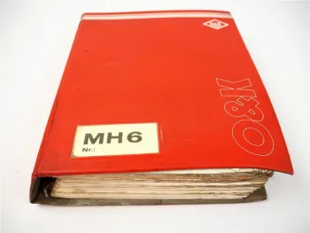 O&K MH6 Betriebsanleitung Wartung Inspektion Ersatzteilkatalog ca 1975