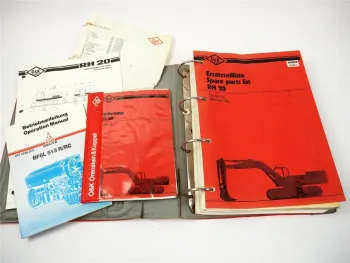 O&K RH20 B Hydraulikbagger Bedienung Schaltpläne Ersatzteilkatalog 1987