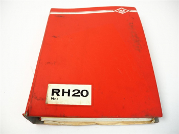 O&K RH20 Bagger Ersatzteilliste Ersatzteilkatalog Schaltplan Parts List 1986