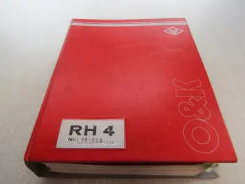 O&K RH4 Bagger Betriebsanleitung Bedienung Hydraulikplan Ersatzteilliste ca 1974