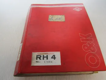 O&K RH4 Bagger Betriebsanleitung Bedienung Schaltpläne Ersatzteilliste ca 1974