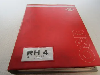 O&K RH4 Bagger Betriebsanleitung Hydraulik Schaltplan Ersatzteilliste ca 1974