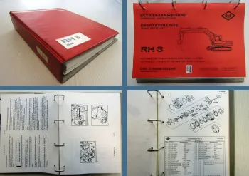 O&K RH8 Hydraulikbagger Betriebsanleitung + Ersatzteilliste ca. 1985