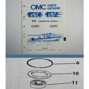 OMC Evinrude Johnson 100 com ENGINE Parts Book 1988 Ersatzteilliste