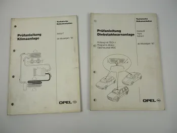 Opel Astra F 1995 Prüfanleitung Klimaanlage Diebstahlwarnlage Schaltplan