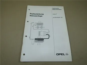 Opel Astra F Prüfanleitung Klimaanlage Fehlersuche Diagnose ab 1994