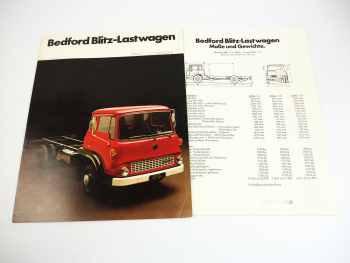 Opel Bedford Blitz LKW EJM2 EJM3 EJN3 7.5 Prospekt technische Daten 1973