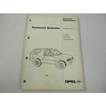 Opel Frontera A Campo Brava Technische Neuheiten Dokumentation MJ 1994