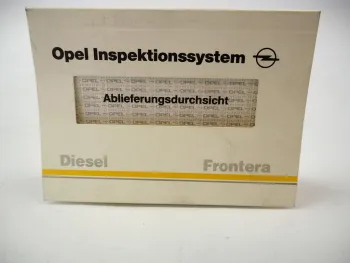 Opel Frontera A Diesel Inspektionssystem Ablieferungsdurchsicht Scheckheft 1991 blanko