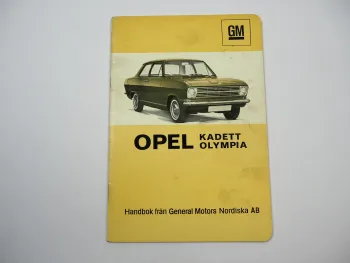 Opel Kadett Olympia Handbok Bruksanvisning Betriebsanleitung schwedisch 1968