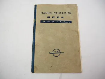 Opel Kapitän P2.6 Manuel dutilisation et dentretien ca. 1960