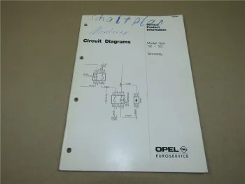Opel Monterey Circuit Diagrams Model Year 1992 1993 Schaltpläne Elektrik