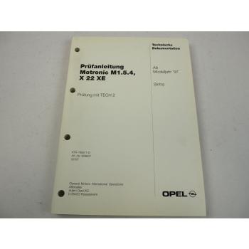 Opel Sintra Prüfanleitung Motronic M 1.5.4 Diagnose X22XE ab 1997