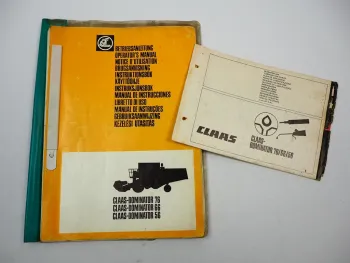 Orig. Claas Dominator 56 66 76 Operators Manual Maintenance Wiring Diagram 1981