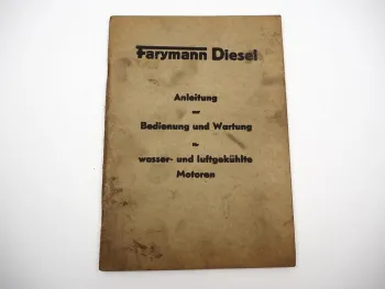 Orig. Farymann Diesel Motor Typ LK E LE D LD G LG Betriebsanleitung Wartung 1962