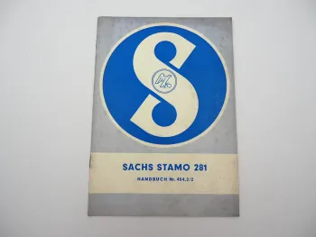 Orig. Fichtel & Sachs Stamo 281 Motor Betriebsanleitung Bedienung Wartung 1963