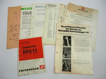 Orig. Fritzmeier M611 Verdeckkabine 77K Sicherheitsbügel Anbauanleitung 1970er