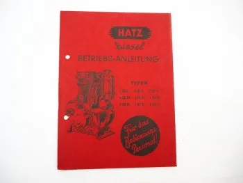 Orig. Hatz E 80 85 89 G FG FL Dieselmotor Betriebsanleitung Wartung 1965