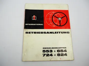 Orig. IHC Mc Cormick 553 654 724 824 Bedienungsanleitung Betriebsanleitung 1972